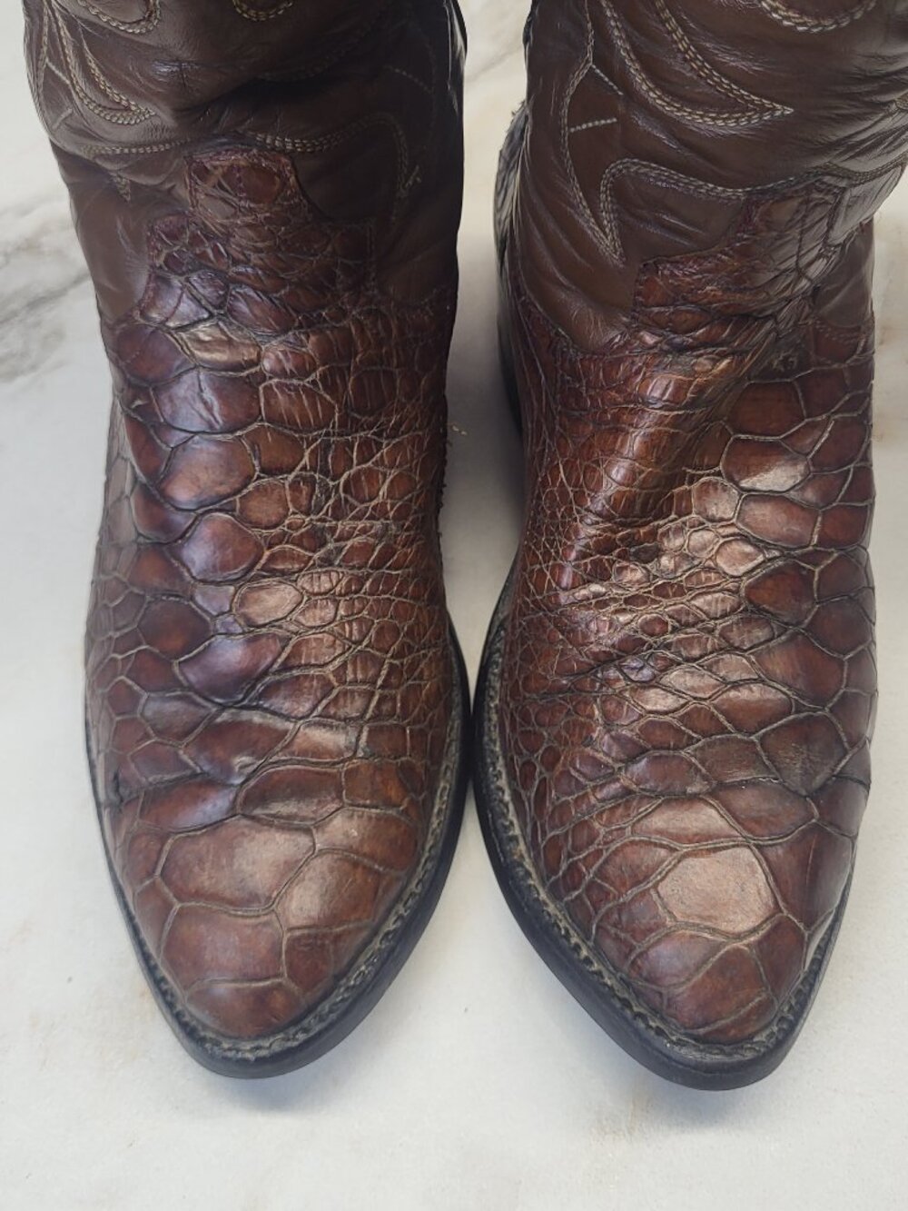 *READ* Genuine Turtle Western Cowboy Boots Size 10D Men's